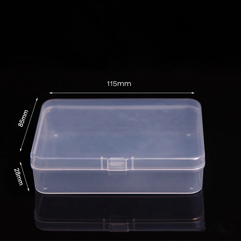 Mini Plastic Box Rectangular Box Translucent Box Packing Box Storage Box Dustproof Solid Strong Jewelry Storage Case Container - Slobuy