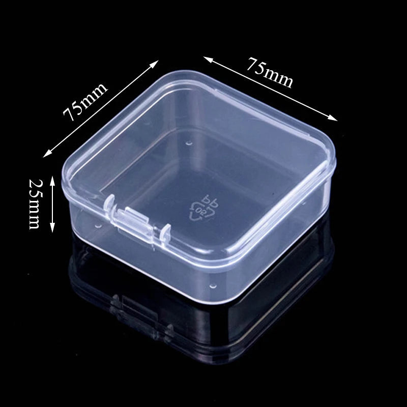 Mini Plastic Box Rectangular Box Translucent Box Packing Box Storage Box Dustproof Solid Strong Jewelry Storage Case Container - Slobuy