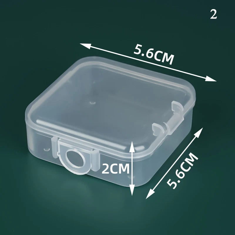 Mini Plastic Box Rectangular Box Translucent Box Packing Box Storage Box Dustproof Solid Strong Jewelry Storage Case Container - Slobuy