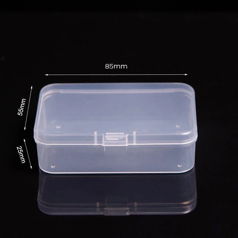 Mini Plastic Box Rectangular Box Translucent Box Packing Box Storage Box Dustproof Solid Strong Jewelry Storage Case Container - Slobuy