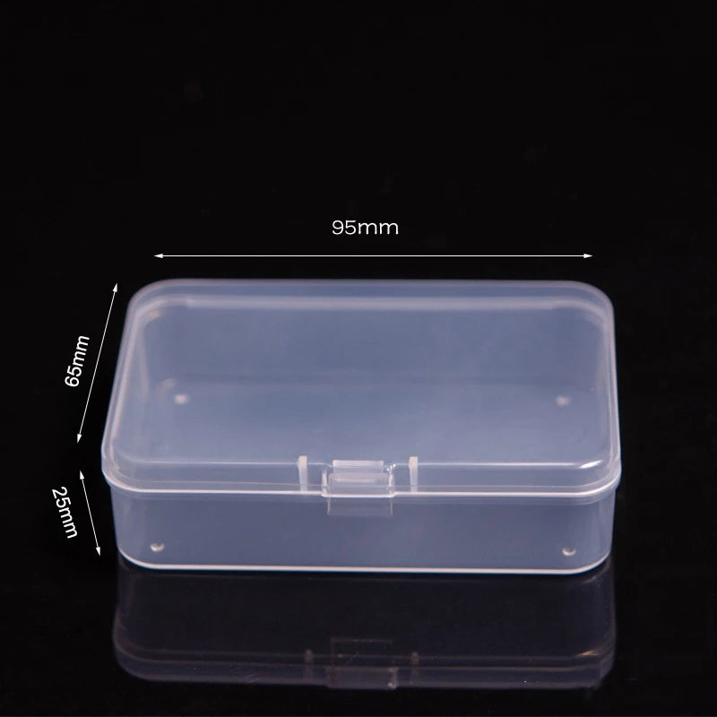 Mini Plastic Box Rectangular Box Translucent Box Packing Box Storage Box Dustproof Solid Strong Jewelry Storage Case Container - Slobuy