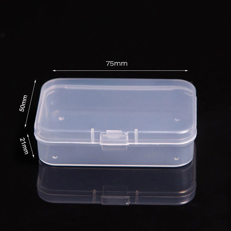 Mini Plastic Box Rectangular Box Translucent Box Packing Box Storage Box Dustproof Solid Strong Jewelry Storage Case Container - Slobuy