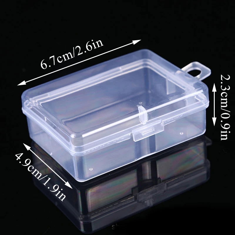 Mini Plastic Box Rectangular Box Translucent Box Packing Box Storage Box Dustproof Solid Strong Jewelry Storage Case Container - Slobuy