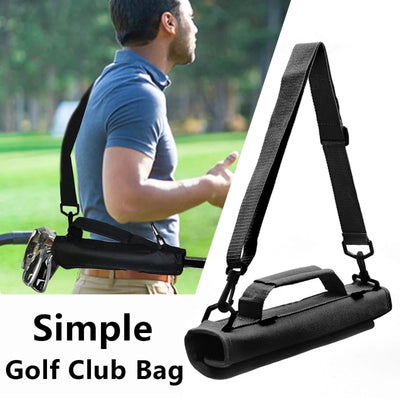 Mini Portable Nylon Golf Club Bag Simple Golf Gun Carrier Bag Travel Bag Golf Training Case With Adjustable Shoulder Straps - Slobuy
