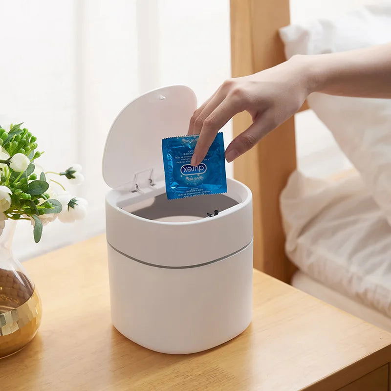 Mini Small Waste Bins Desktop Garbage Basket Home Table Plastic Trash Can Office Supplies Dustbins Sundries Barrel Box - Slobuy