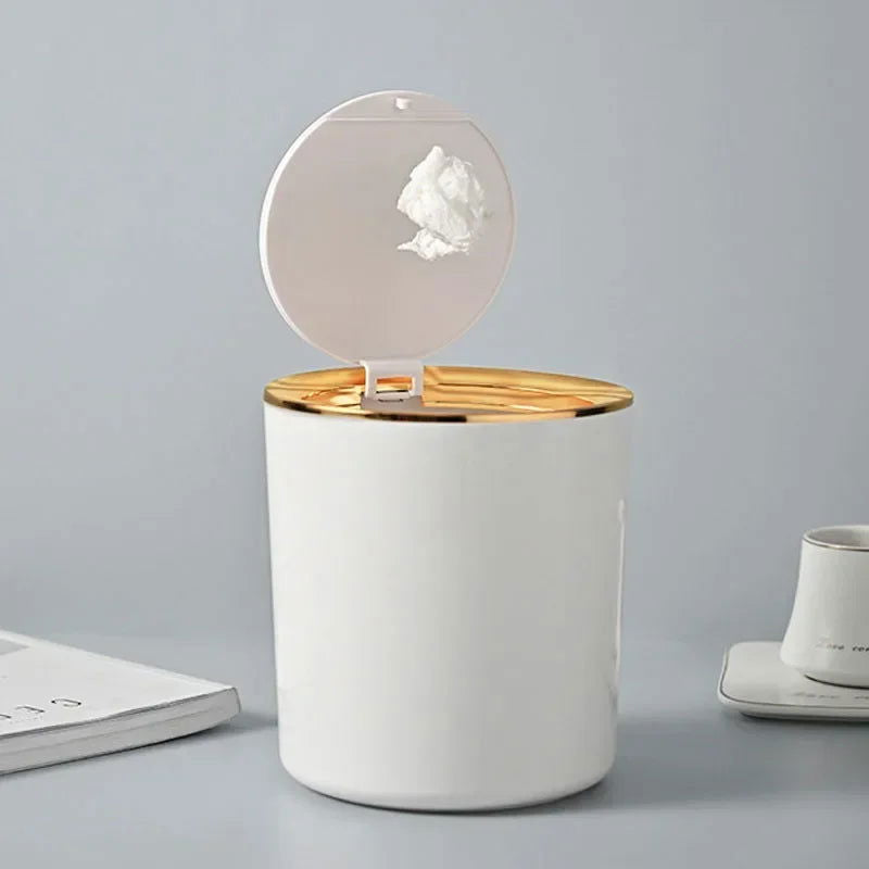 Mini Small Waste Bins Desktop Garbage Basket Home Table Plastic Trash Can Office Supplies Dustbins Sundries Barrel Box - Slobuy