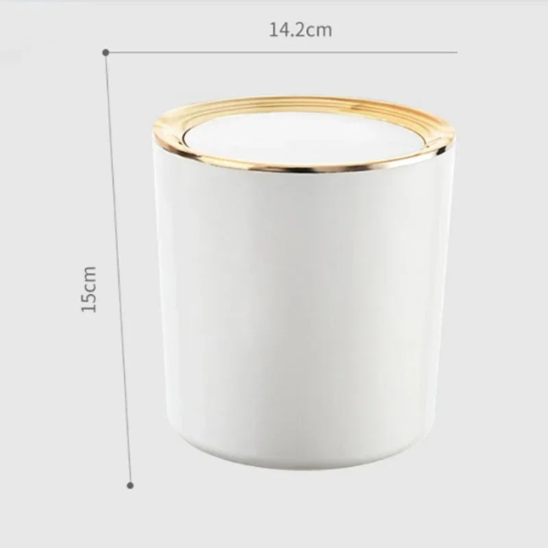 Mini Small Waste Bins Desktop Garbage Basket Home Table Plastic Trash Can Office Supplies Dustbins Sundries Barrel Box - Slobuy