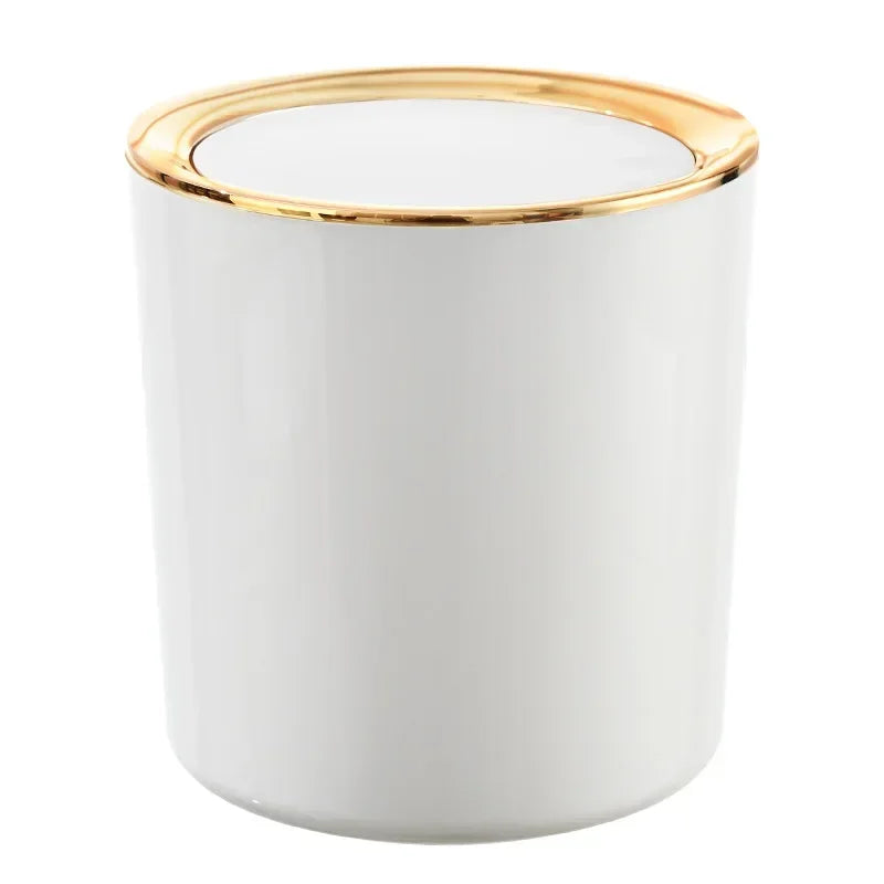 Mini Small Waste Bins Desktop Garbage Basket Home Table Plastic Trash Can Office Supplies Dustbins Sundries Barrel Box - Slobuy