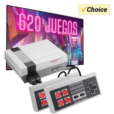 Mini TV Handheld Family Recreation Video Game Console AV Output Retro Built-in 620 Classic Games Dual Gamepad Gaming Player - Slobuy