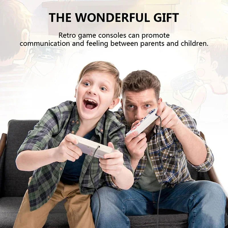 Mini TV Handheld Family Recreation Video Game Console AV Output Retro Built-in 620 Classic Games Dual Gamepad Gaming Player - Slobuy