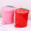 Mini Trash Can with Lid Plastic Trash Basket for Home Bedroom Office Desktop Garbage Storage Box Cartoon Red Pink Container - Slobuy