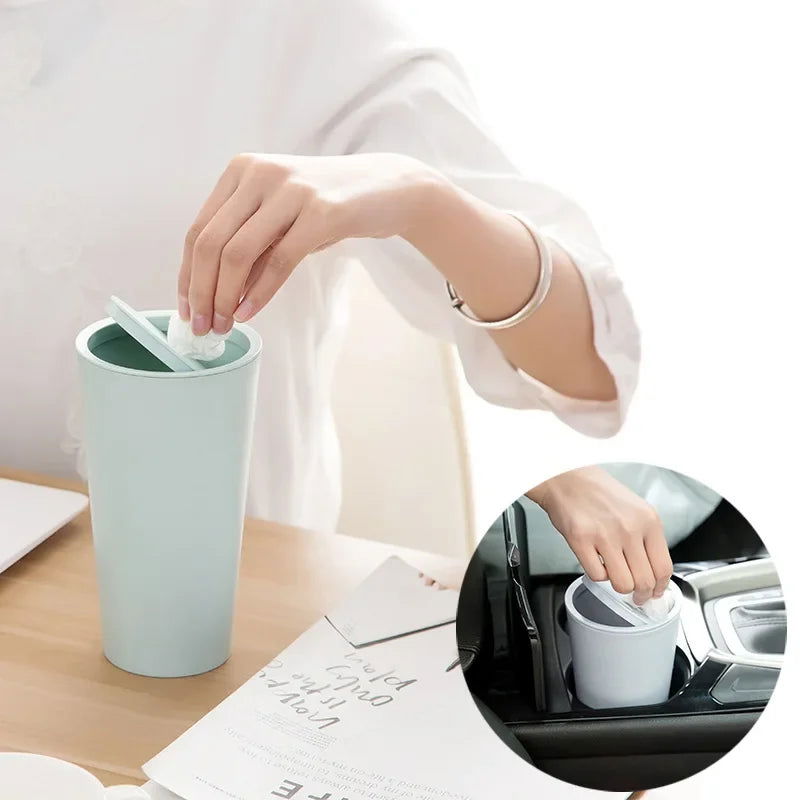 Mini Waste Bin Desktop Office Organizer Storage Home Garbage Basket Container Table Trash Bin Cleaning Barrel Small Trash Can - Slobuy