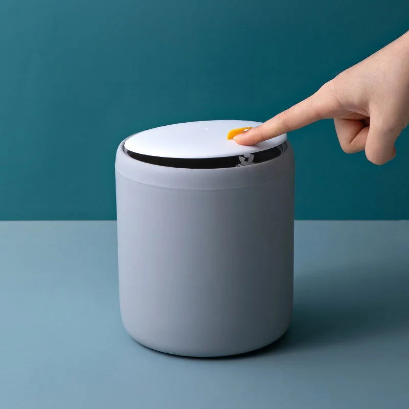 Mini Waste Bin Desktop Office Trash Can Home Garbage Basket Table Plastic Organizer Office Supplies Dustbins Sundries Barrel Box - Slobuy