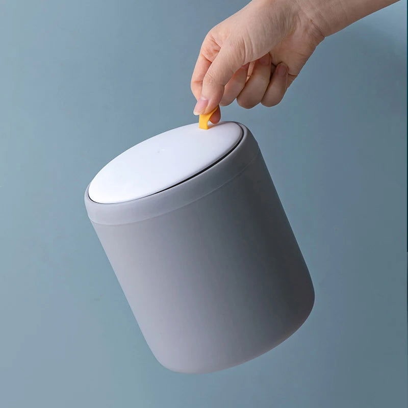 Mini Waste Bin Desktop Office Trash Can Home Garbage Basket Table Plastic Organizer Office Supplies Dustbins Sundries Barrel Box - Slobuy