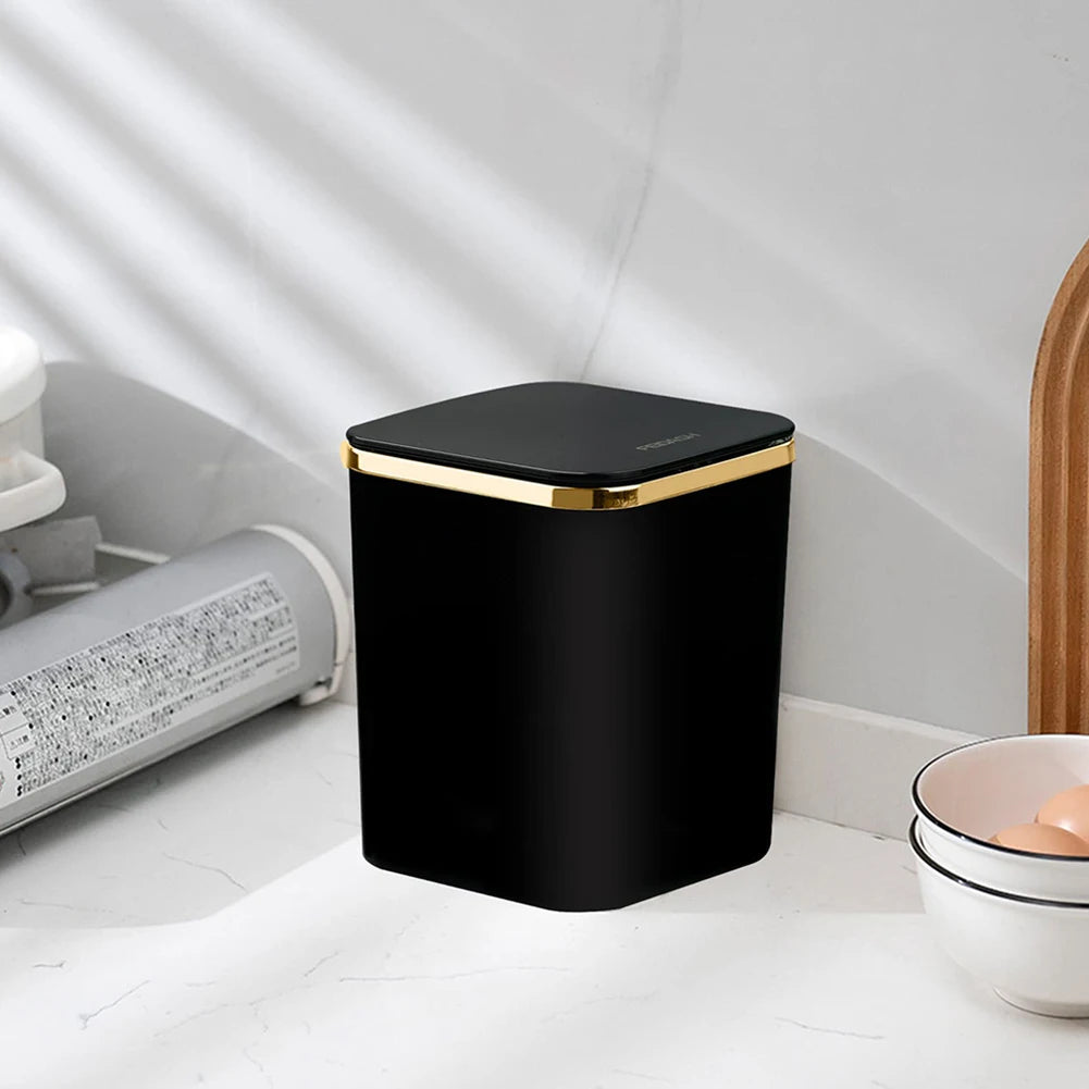 Mini Waste Bins Desktop Garbage Basket Home Table Plastic Trash Can Office Supplies Dustbins Car Portable Sundries Barrel Box - Slobuy