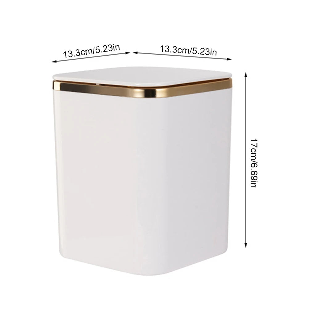 Mini Waste Bins Desktop Garbage Basket Home Table Plastic Trash Can Office Supplies Dustbins Car Portable Sundries Barrel Box - Slobuy