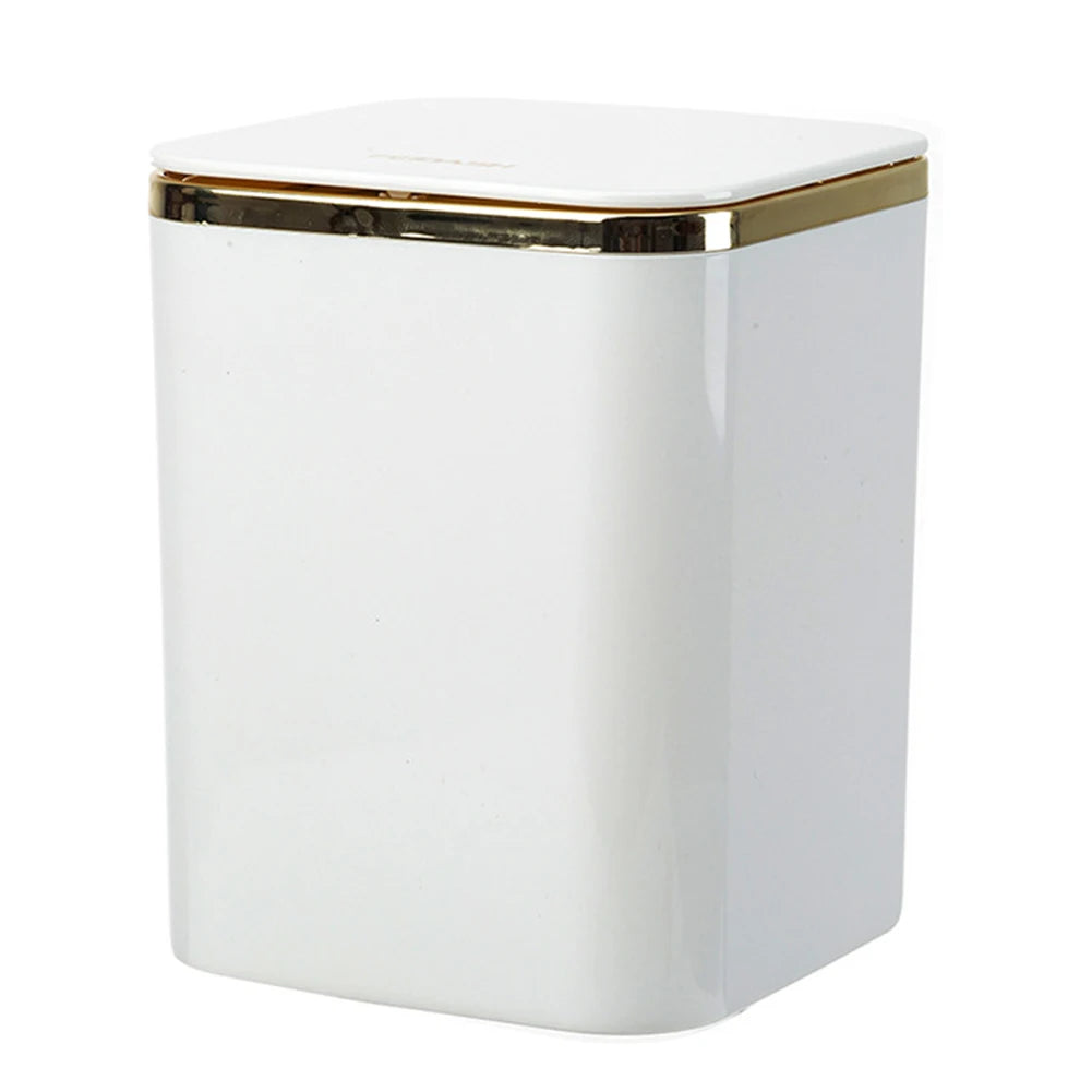 Mini Waste Bins Desktop Garbage Basket Home Table Plastic Trash Can Office Supplies Dustbins Car Portable Sundries Barrel Box - Slobuy