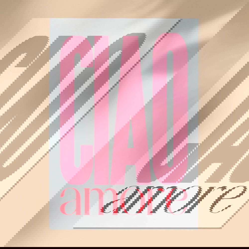 Minimalism Decor Posters Quotes Wall Art Canvas Painting Inspired Music Ciao Amore With Love Prints Living Room Home Decor - Slobuy