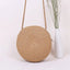 Minimalist Straw Bag Round Crossbody Purse Women Shoulder Vocation Style Handbag - Slobuy