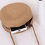 Minimalist Straw Bag Round Crossbody Purse Women Shoulder Vocation Style Handbag - Slobuy