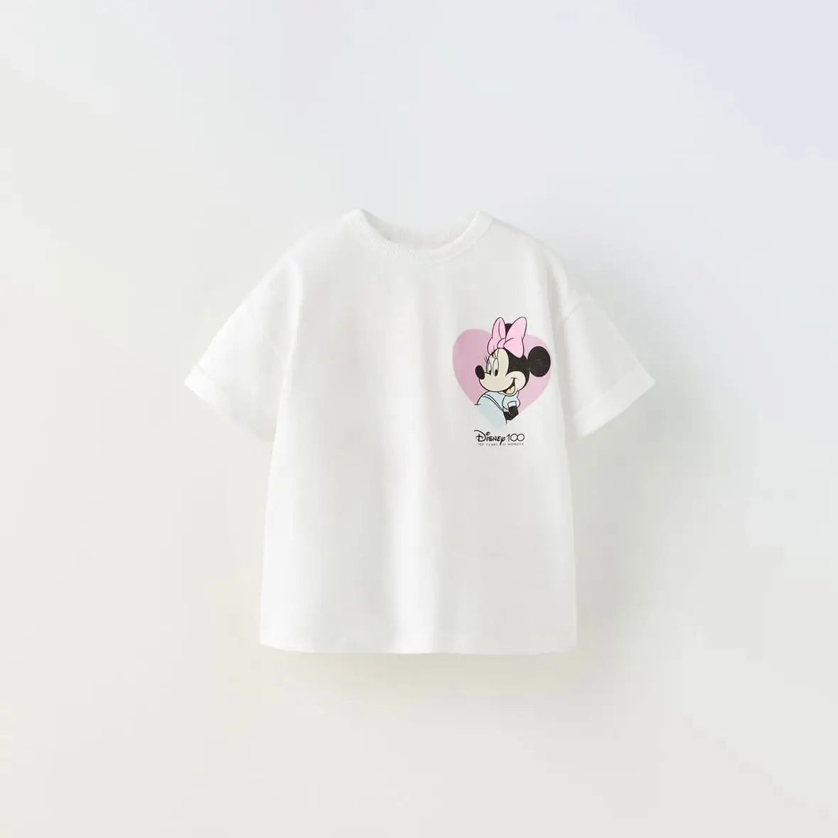 Minnie Printing T-shirt Babies Girls O-neck Bottoming Shirt Fashion Simple Cute Short Sleeve Tops Child Cartoon Clothes - Slobuy