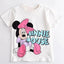 Minnie Printing T-shirt Babies Girls O-neck Bottoming Shirt Fashion Simple Cute Short Sleeve Tops Child Cartoon Clothes - Slobuy
