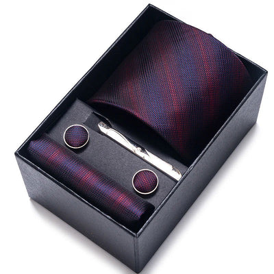 Mix Colors Wholesale 2023 New Style Wedding Gift Tie Pocket Squares Set Necktie Box Men Fit Wedding Blue Paisley - Slobuy