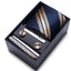 Mix Colors Wholesale 2023 New Style Wedding Gift Tie Pocket Squares Set Necktie Box Men Fit Wedding Blue Paisley - Slobuy