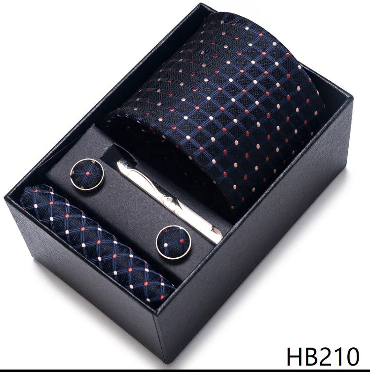 Mix Colors Wholesale 2023 New Style Wedding Gift Tie Pocket Squares Set Necktie Box Men Fit Wedding Blue Paisley - Slobuy