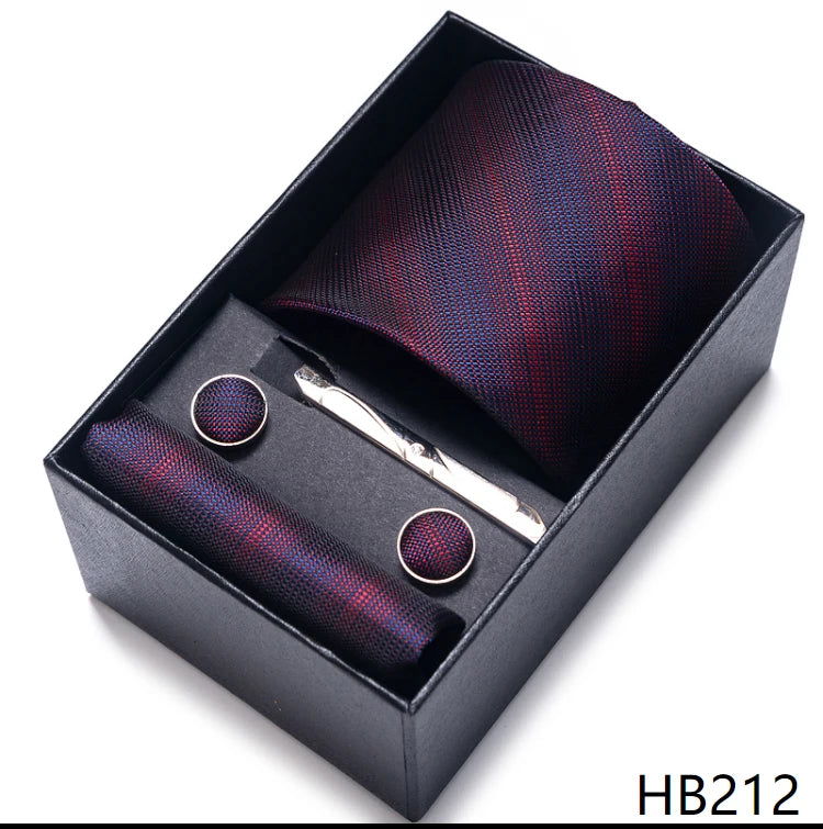 Mix Colors Wholesale 2023 New Style Wedding Gift Tie Pocket Squares Set Necktie Box Men Fit Wedding Blue Paisley - Slobuy