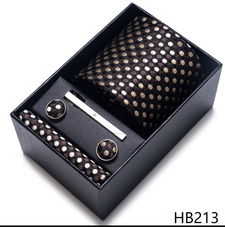 Mix Colors Wholesale 2023 New Style Wedding Gift Tie Pocket Squares Set Necktie Box Men Fit Wedding Blue Paisley - Slobuy