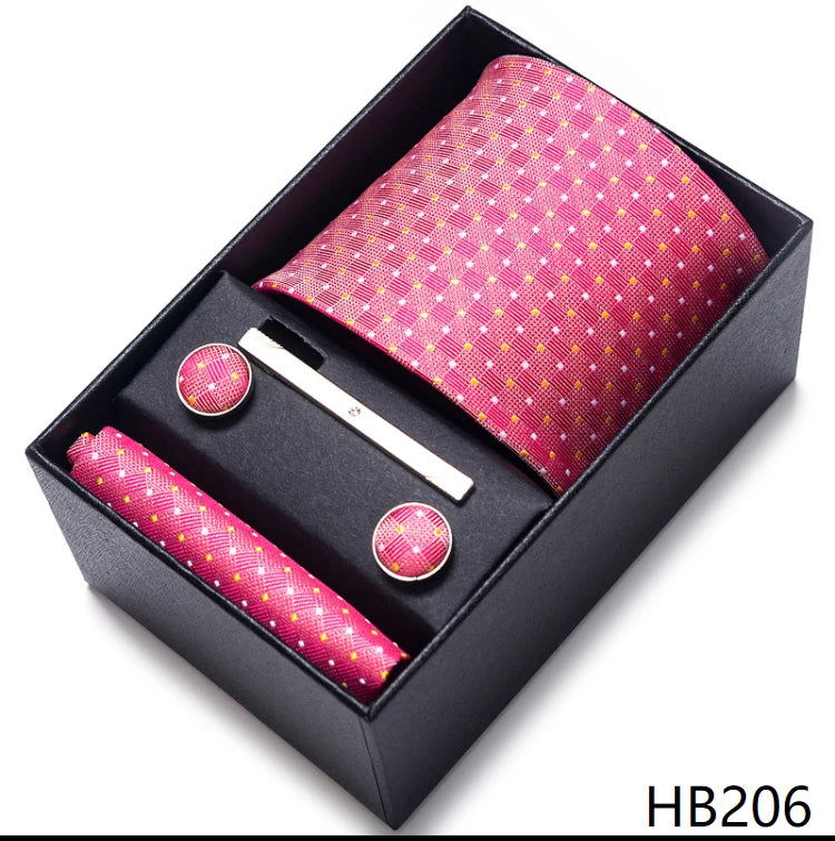 Mix Colors Wholesale 2023 New Style Wedding Gift Tie Pocket Squares Set Necktie Box Men Fit Wedding Blue Paisley - Slobuy
