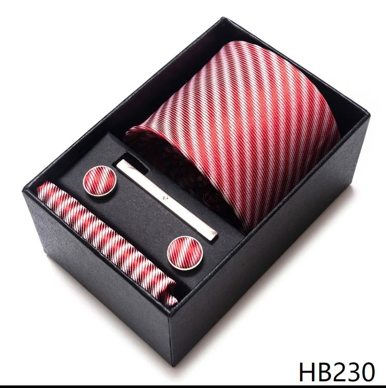 Mix Colors Wholesale 2023 New Style Wedding Gift Tie Pocket Squares Set Necktie Box Men Fit Wedding Blue Paisley - Slobuy