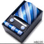 Mix Colors Wholesale 2023 New Style Wedding Gift Tie Pocket Squares Set Necktie Box Men Fit Wedding Blue Paisley - Slobuy