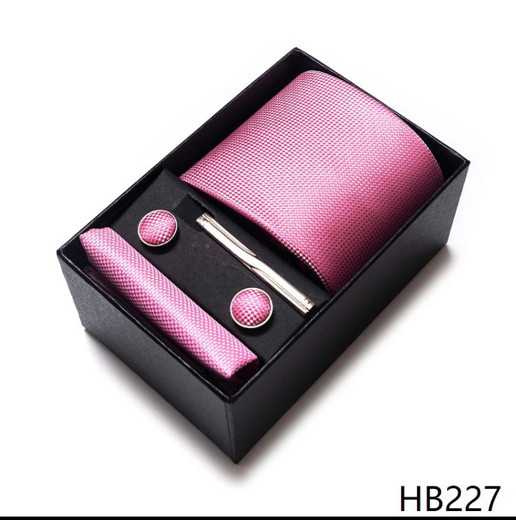 Mix Colors Wholesale 2023 New Style Wedding Gift Tie Pocket Squares Set Necktie Box Men Fit Wedding Blue Paisley - Slobuy