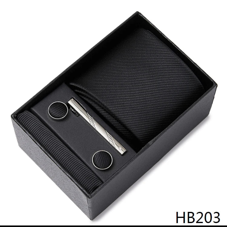 Mix Colors Wholesale 2023 New Style Wedding Gift Tie Pocket Squares Set Necktie Box Men Fit Wedding Blue Paisley - Slobuy