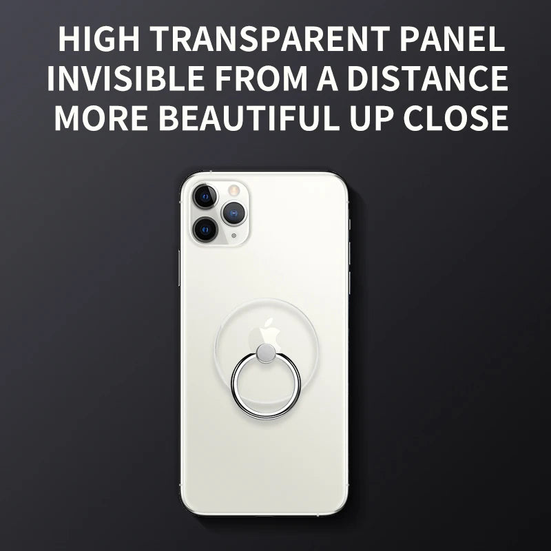 Mobile Phone Ring Holder Transparent Telephone Cellular Support  Diamond Clear 360 Degree Socket Stand SmartPhone Accessories - Slobuy