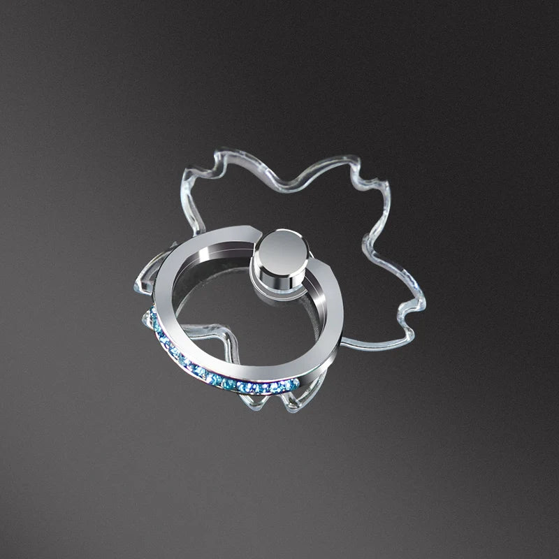 Mobile Phone Ring Holder Transparent Telephone Cellular Support  Diamond Clear 360 Degree Socket Stand SmartPhone Accessories - Slobuy
