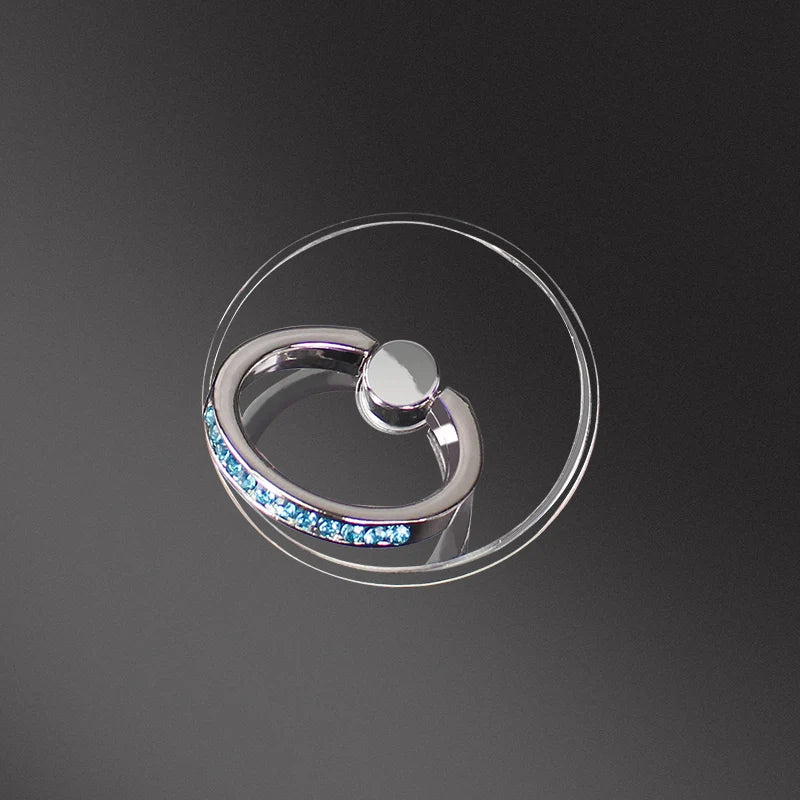 Mobile Phone Ring Holder Transparent Telephone Cellular Support  Diamond Clear 360 Degree Socket Stand SmartPhone Accessories - Slobuy