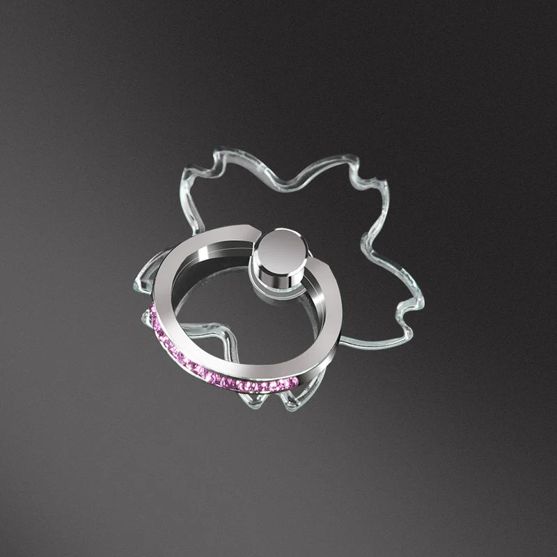 Mobile Phone Ring Holder Transparent Telephone Cellular Support  Diamond Clear 360 Degree Socket Stand SmartPhone Accessories - Slobuy