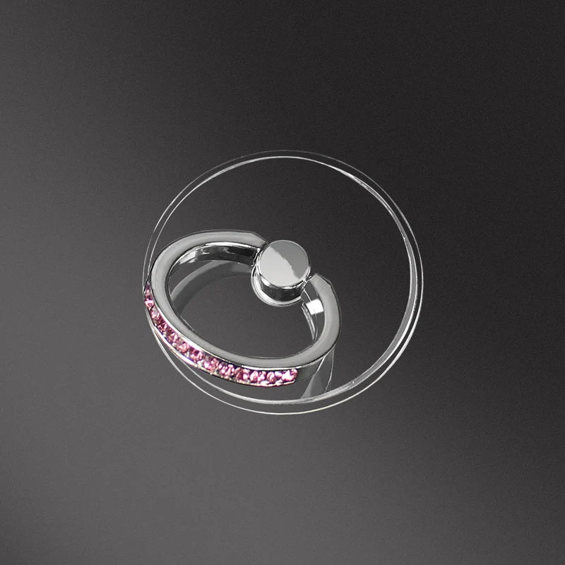 Mobile Phone Ring Holder Transparent Telephone Cellular Support  Diamond Clear 360 Degree Socket Stand SmartPhone Accessories - Slobuy