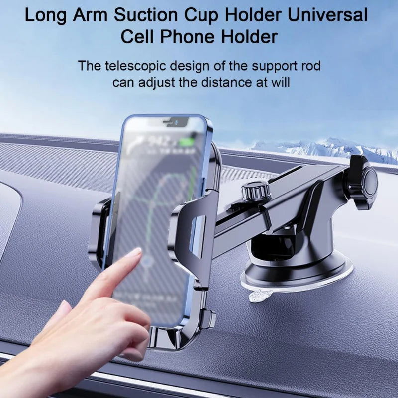 Mobile Phone Stand Long Arm Suction Cup Holder 360 Degree Rotation Universal Suction Pad Car Air Vent Phone Holder Car Accessory - Slobuy