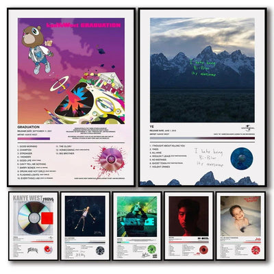 Modern Pop Wall Art Hip-Hop Rapper Kanye West HD Oil On Canvas Posters And Prints Home Living Room Bedroom Decor Gifts - Slobuy