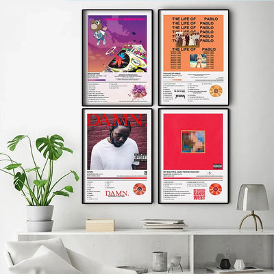 Modern Pop Wall Art Hip-Hop Rapper Kanye West HD Oil On Canvas Posters And Prints Home Living Room Bedroom Decor Gifts - Slobuy