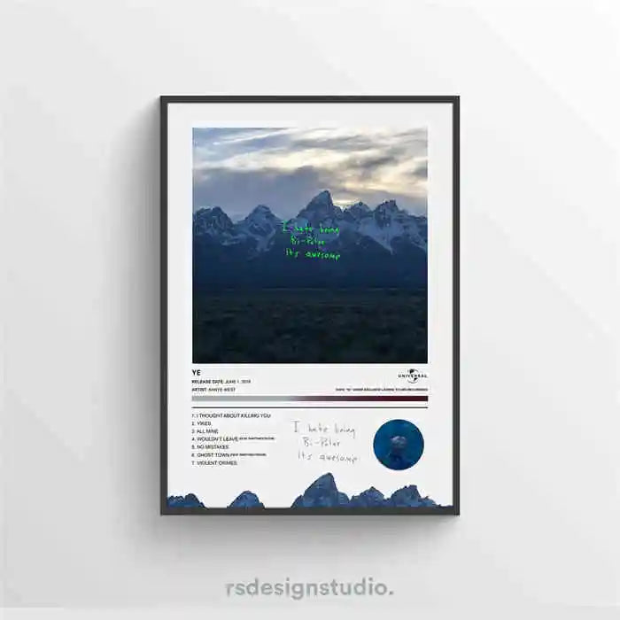 Modern Pop Wall Art Hip-Hop Rapper Kanye West HD Oil On Canvas Posters And Prints Home Living Room Bedroom Decor Gifts - Slobuy