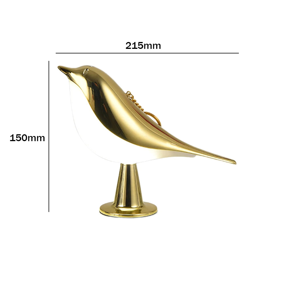 Modern Simple Magpie LED Bedside Lamp Small Cordless Wooden Bird Night Light Touch Control Bedroom Table Reading Lamp Home Decor - Slobuy