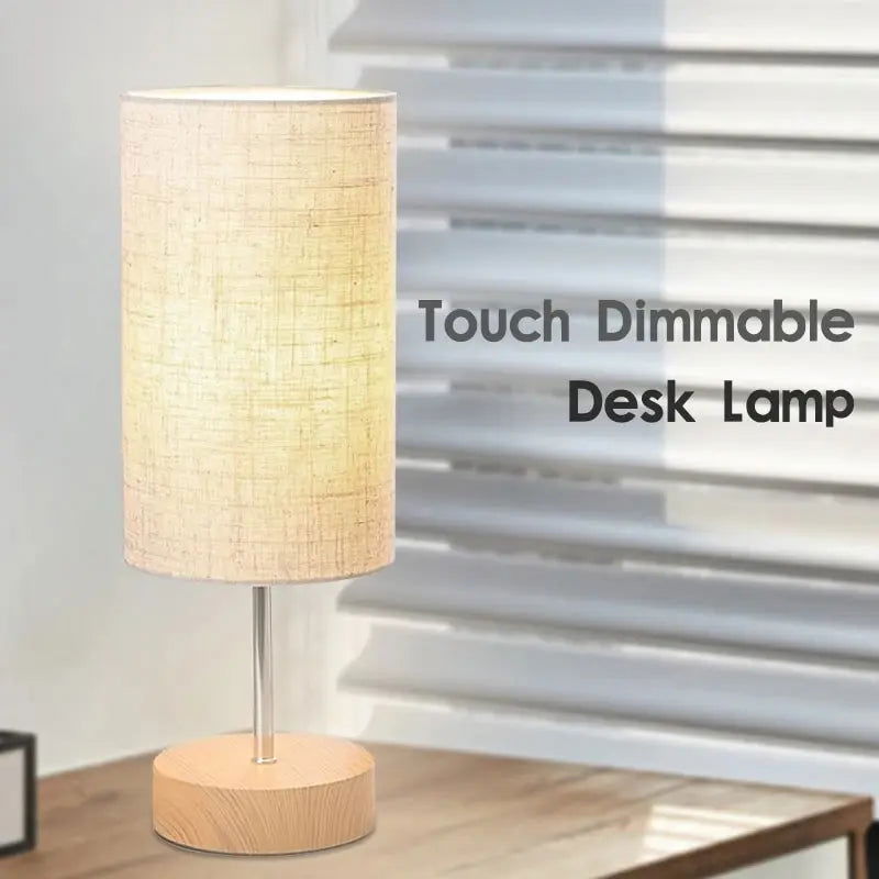 Modern Table Lamp DC5V Three Color Adjustable Temperature Linen Simple Bedside LED Desk Lamp For Bedroom Living Room Decoration - Slobuy