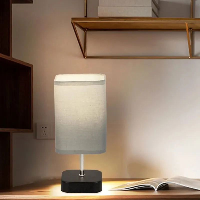 Modern Table Lamp DC5V Three Color Adjustable Temperature Linen Simple Bedside LED Desk Lamp For Bedroom Living Room Decoration - Slobuy