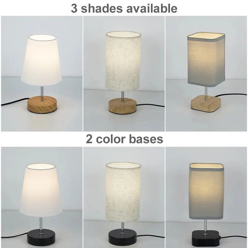Modern Table Lamp DC5V Three Color Adjustable Temperature Linen Simple Bedside LED Desk Lamp For Bedroom Living Room Decoration - Slobuy
