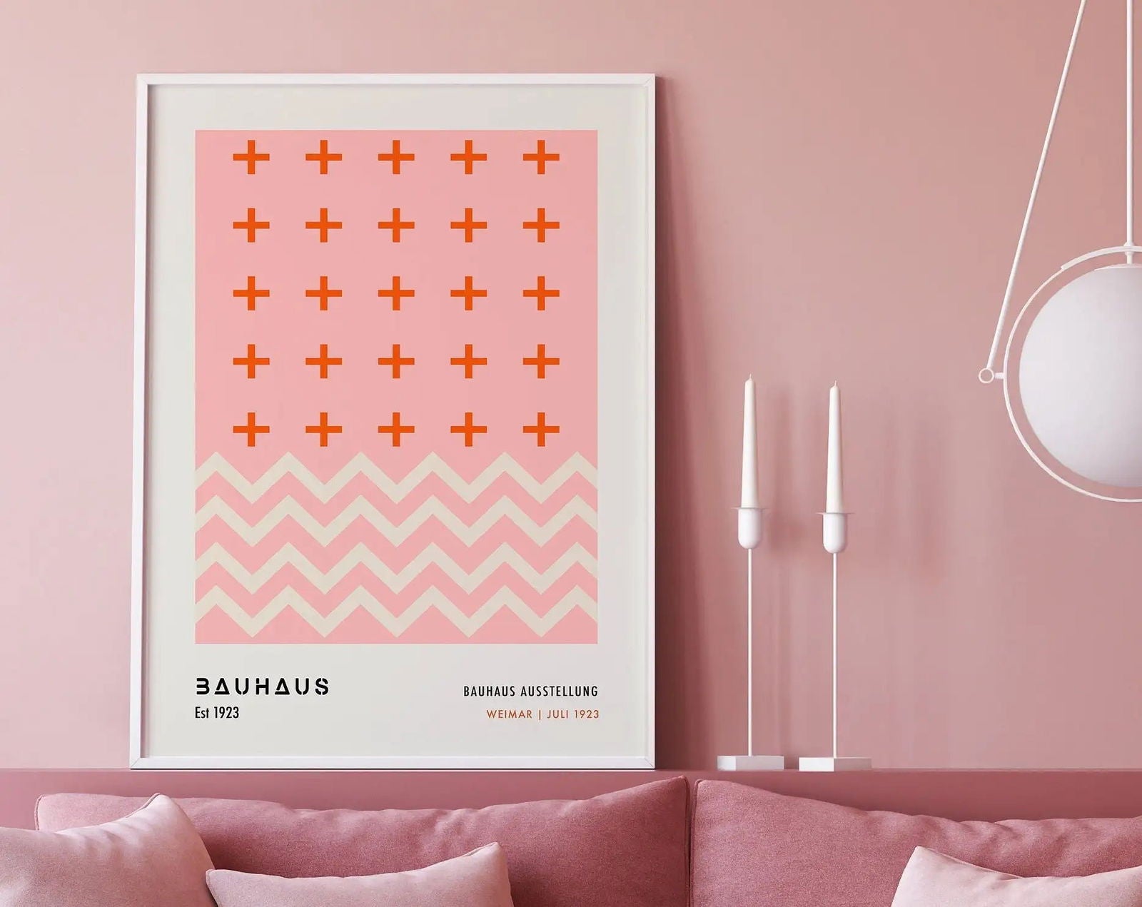 Modernist Bauhaus Geometric Canvas Poster Living Room Wall Art Retro Prints Mid Century Home Decorative Wall Art Painting - Slobuy
